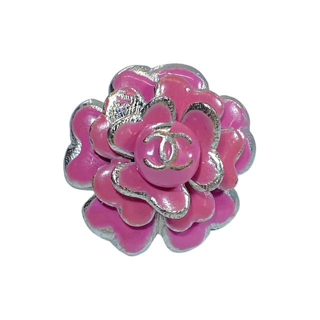 シャネル☆カメリア コサージュ ブローチ ココマーク フラワー柄