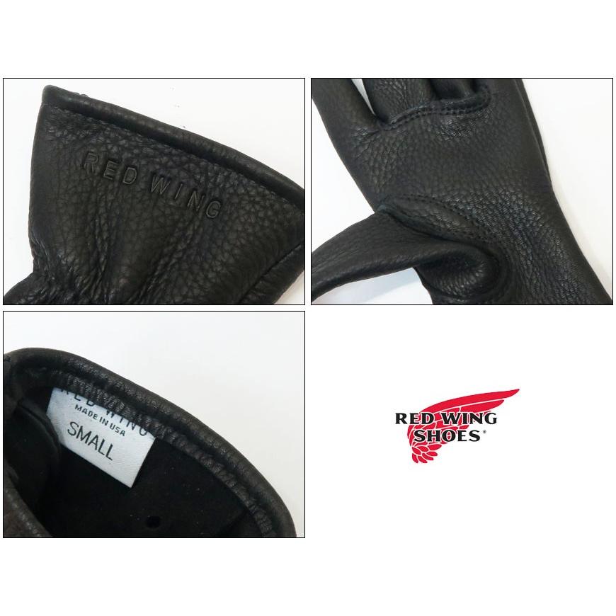 RED WING SHOES（レッドウィング） REDWING グローブ 手袋 ブラック 鹿