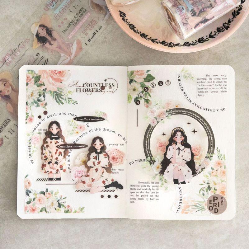 コラージュ 素材 マスキングテープ マステ 人物 女性 女の子 かわいい