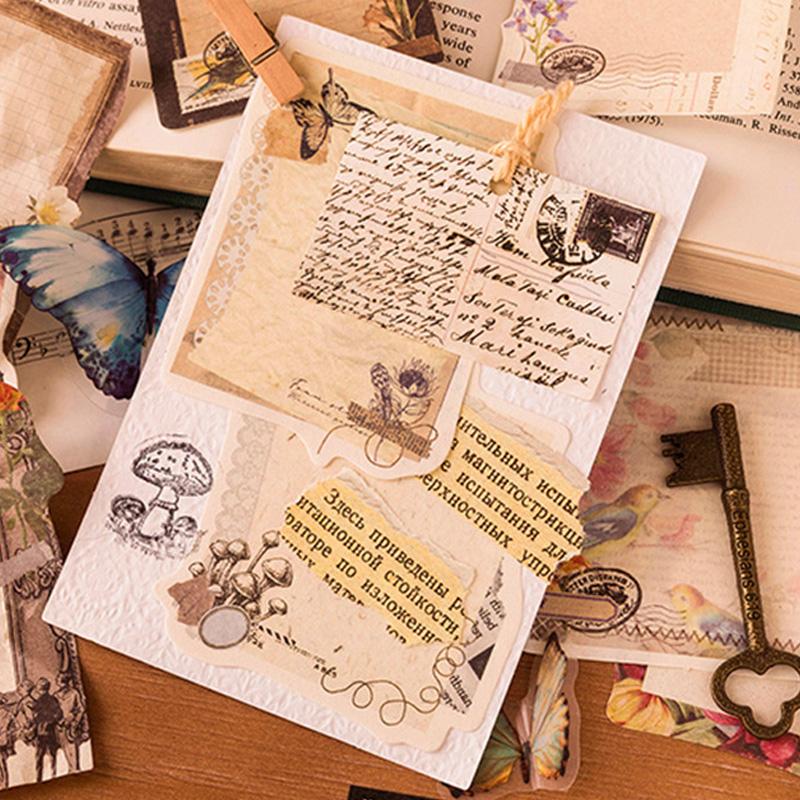 コラージュ 素材 デザイン ペーパー メモ ラベル タグ 手紙 ジャンク