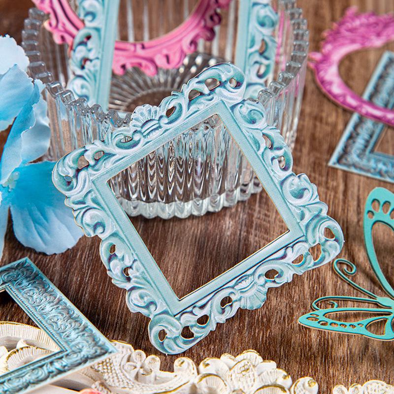 コラージュ 素材 デザイン ペーパー 額縁 フレーム 蝶々 バタフライ 蝶