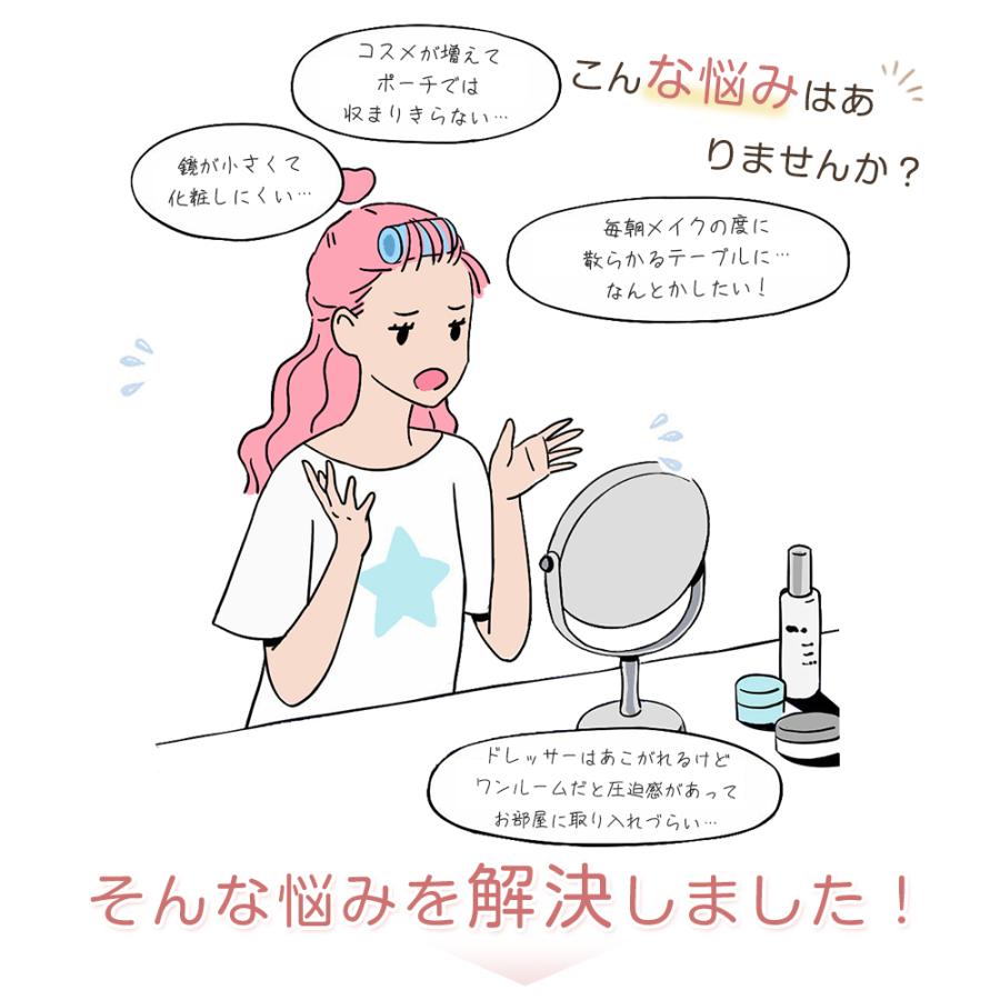 新登場モデル ドレッサーセット スライド鏡 大容量収納 女優ミラー LED