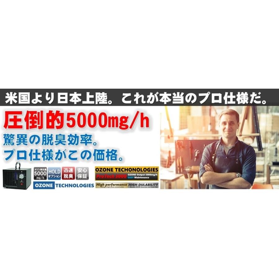 普及版】 オゾン発生量5000mg 業務用オゾン脱臭器 【日本仕様・電気