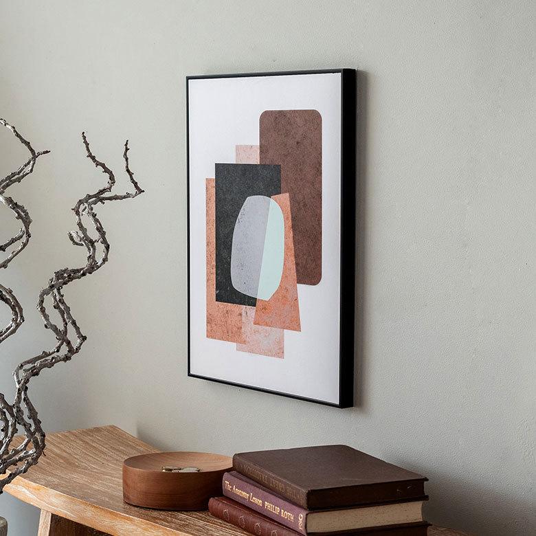 ELEMENTS アート パネル フレーム付き 抽象画 イメージ W 30cm D 40cm