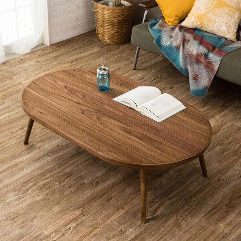 こたつ テーブル 楕円形 幅120×72cm 高さ36cm コタツ 天然木製