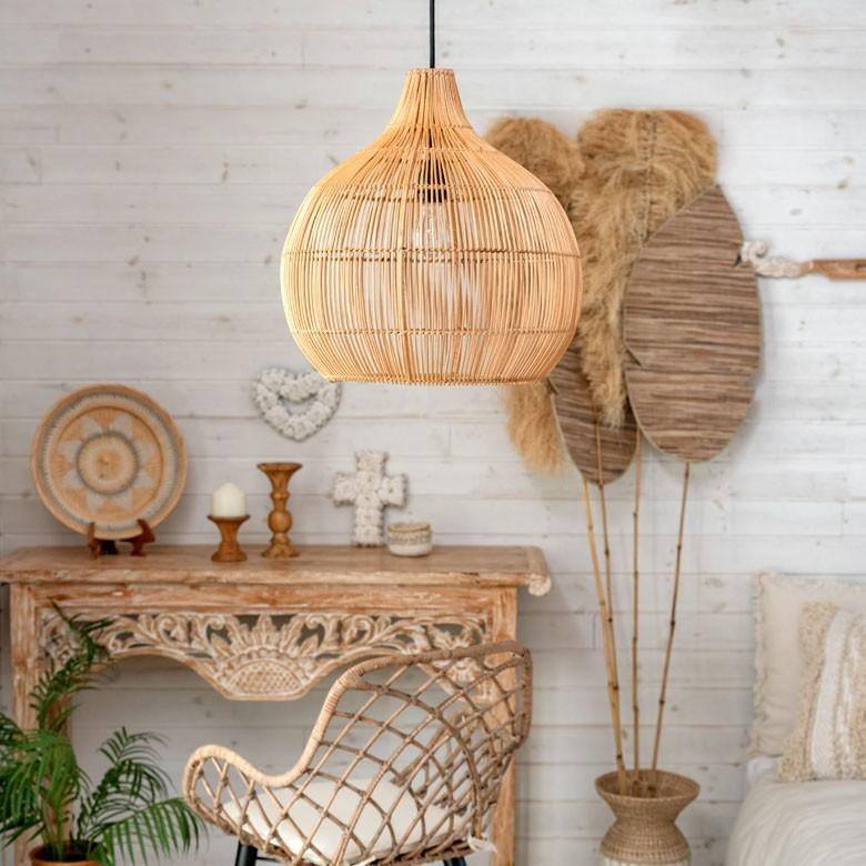 ペンダントライト ランプシェード 照明 ラタン 籐 吊り下げ 和モダン