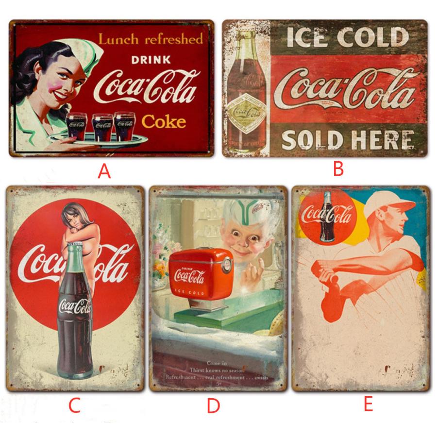 昭和レトロ 古看板 Coca Cola コカ・コーラ 企業物 アンティーク 当時