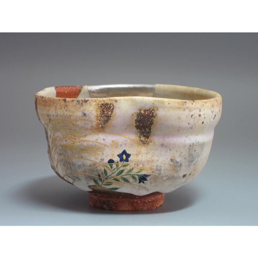 信楽秋草絵茶碗 福森阿也造 共箱 : 茶道具商 越中屋 - 通販 - Yahoo