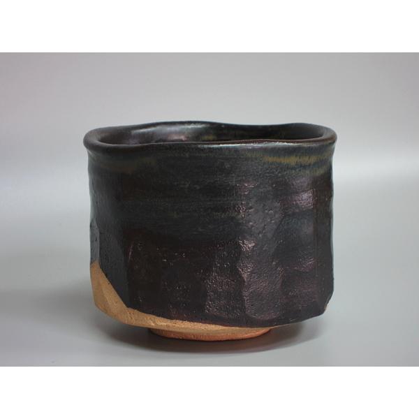 瀬戸黒茶碗 名物「小原木」写 川本了生造 共箱 : 茶道具商 越中屋