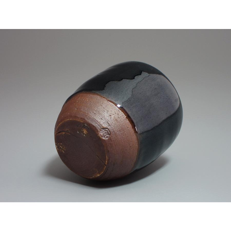 茶道具 瀬戸焼 達郎作 茶入 仕覆付 共箱 V 9689