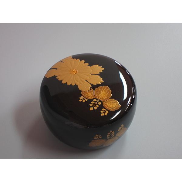 菊桐蒔絵黒平棗 輪島塗 田中勝月造 桐箱 : 茶道具商 越中屋 - 通販