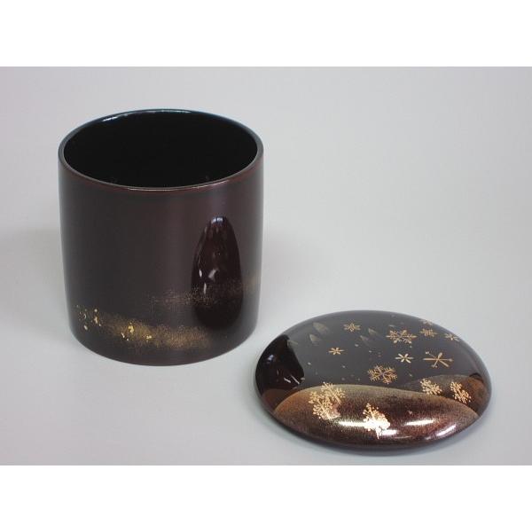 雪月花蒔絵 金輪寺茶器（絵替わり蓋三枚付） 宮田宗景造 共箱 : 茶道具