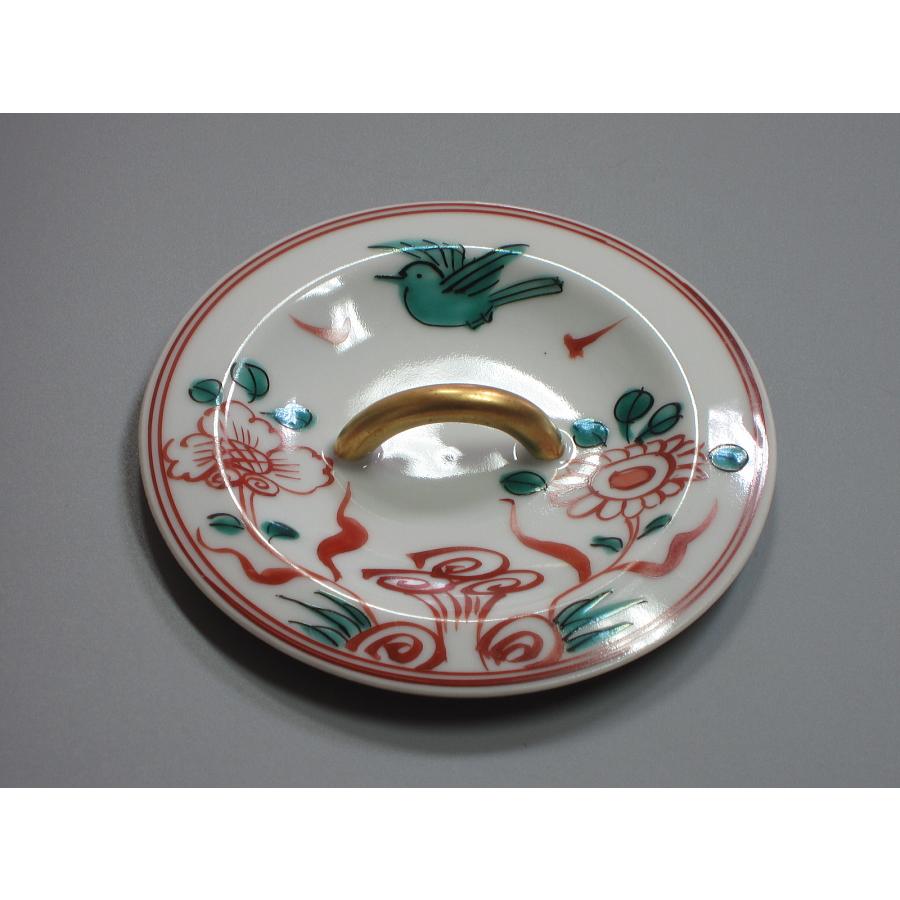 N633水指『橋本龍岳造』『赤絵花鳥図』『細水指』共箱茶道具