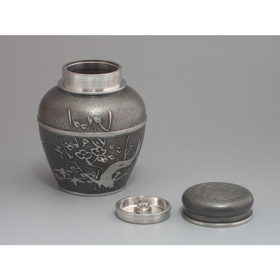 乾茂號造 錫製 茶入 茶心壷 茶道具 煎茶道具 中国美術.乾茂號造.古錫