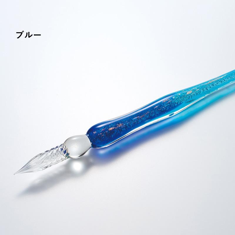 AZONX｜アゾン ガラスペン ラメ ブルー/ライトブルー/グリーン