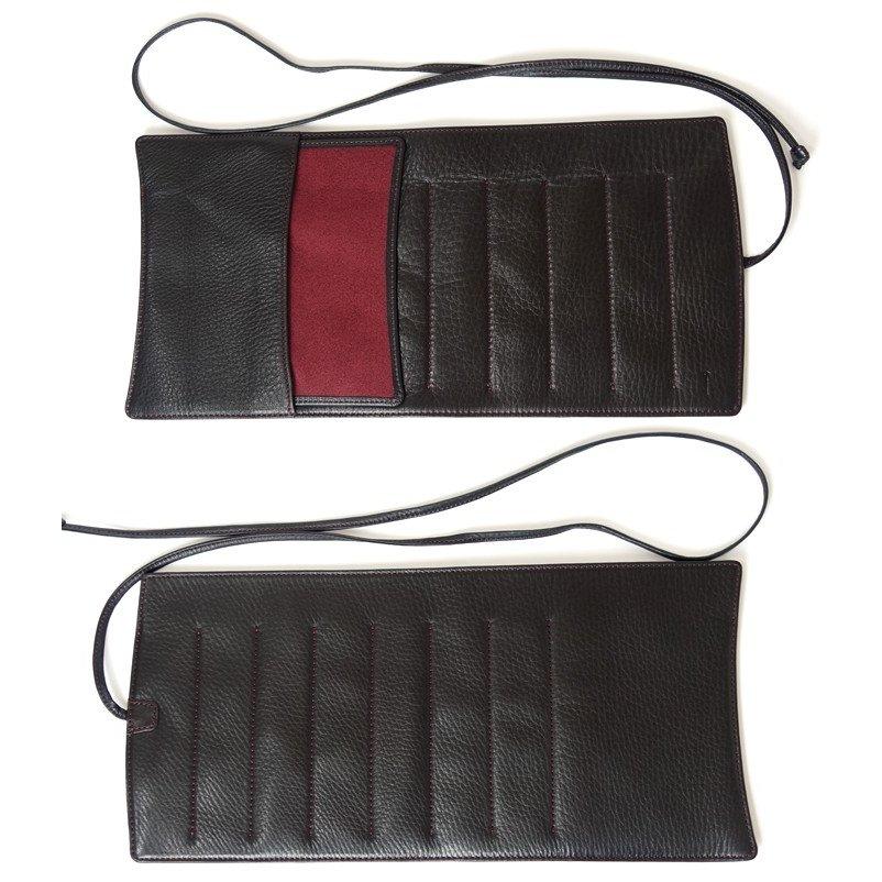 スマホケース付き】ロールペンケース 革 7本差し NAGASAWAオリジナル