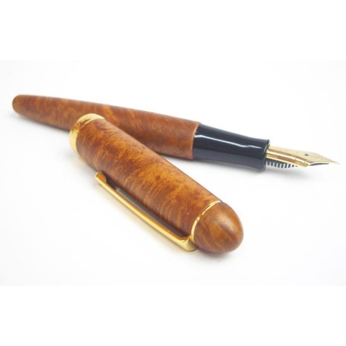 プラチナ万年筆 ＃3776 ブライヤー 木軸万年筆 （14金ペン先