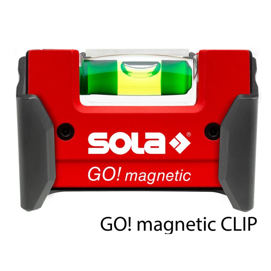 SOLA ソラ コンパクト水平器 ベルトクリップホルダー付き GO! magnetic