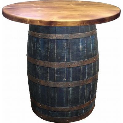 木製穴あきデザインテーブル 約69cmサントリー ウィスキー樽 木製穴