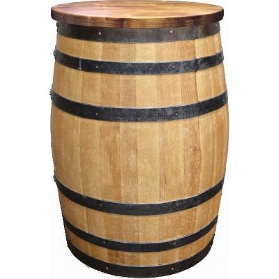 ウイスキー樽テーブル シンプルタイプ（天板600φ）（新樽風仕上