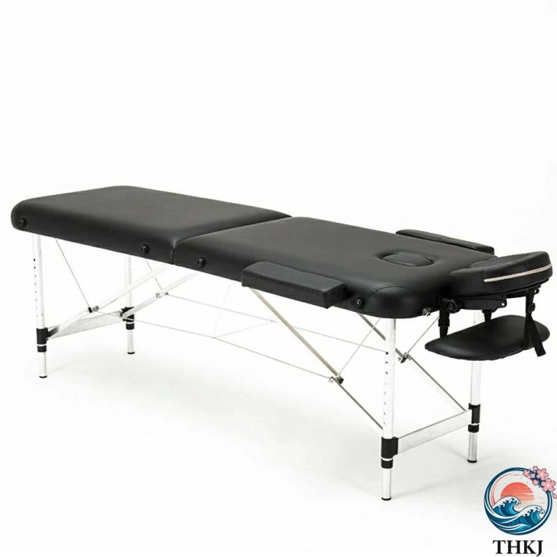 折りたたみ マッサージベッド 軽量 (アルミ合金?有孔) 長さ186×幅60×高