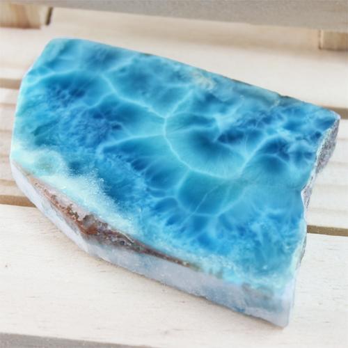 希少激レア品 ドミニカ産 ラリマー スライス 原石〔Z3-1-60