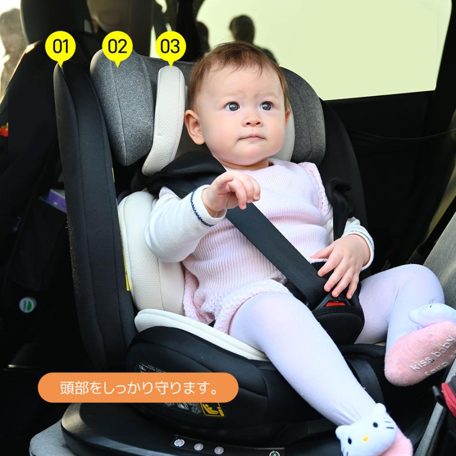 チャイルドシート 新生児 ISOFIX 0歳〜12歳 360度回転式 40〜150cm