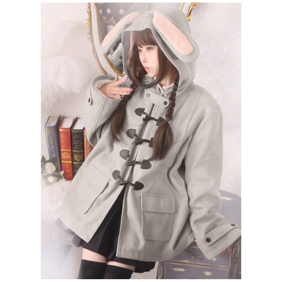 裏起毛アニマルダッフルコート|Favoriteオリジナル 動物 ねこ うさぎ