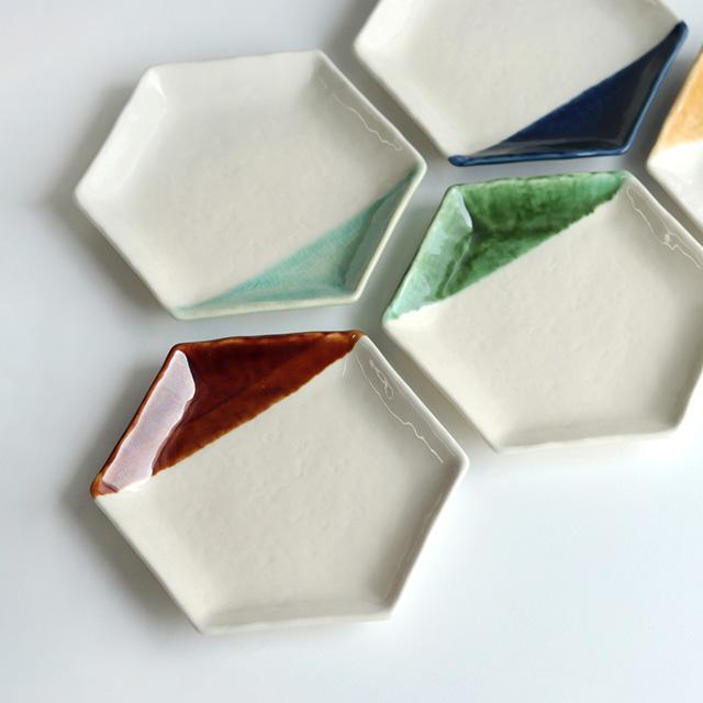 m.m.d. m.m.d. true colors line 取皿 2分掛け(取り皿 六角 プレート