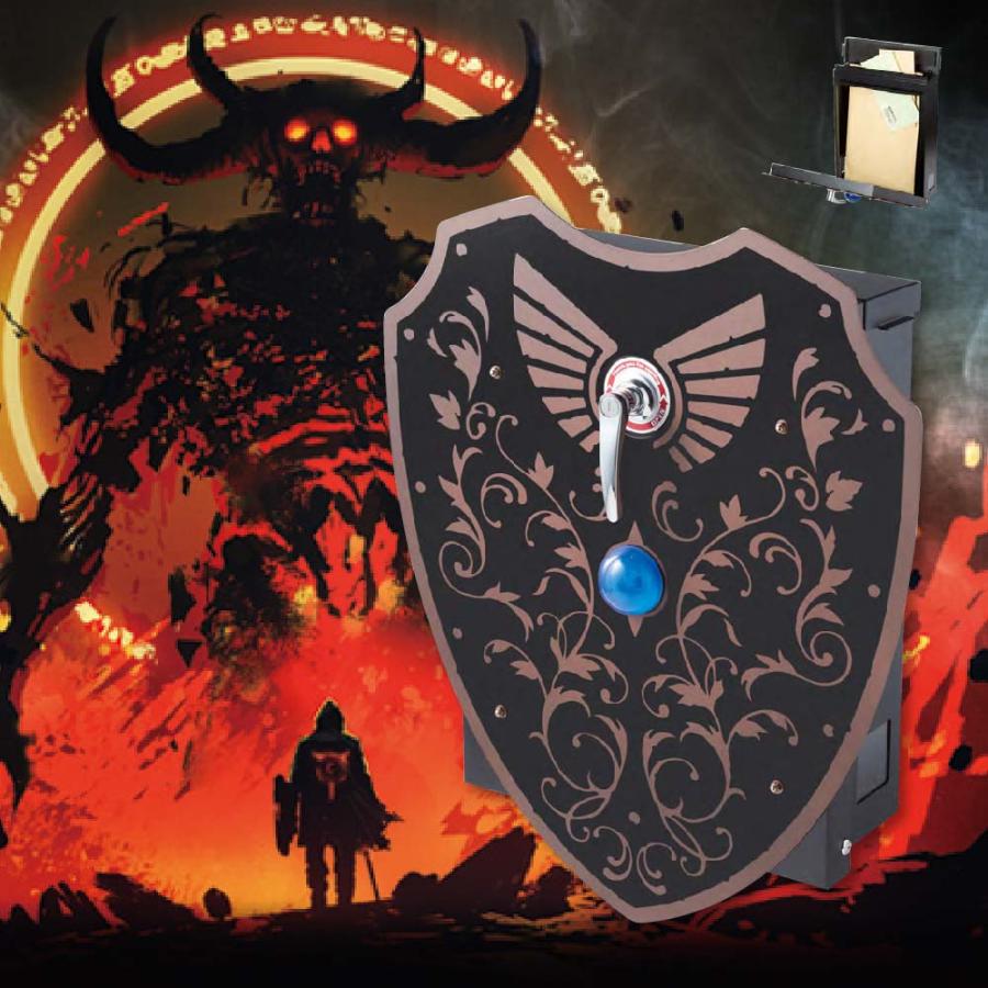 美濃クラフト ポスト おしゃれ アルミ 大剣 勇者 男前ポスト 伝説の盾