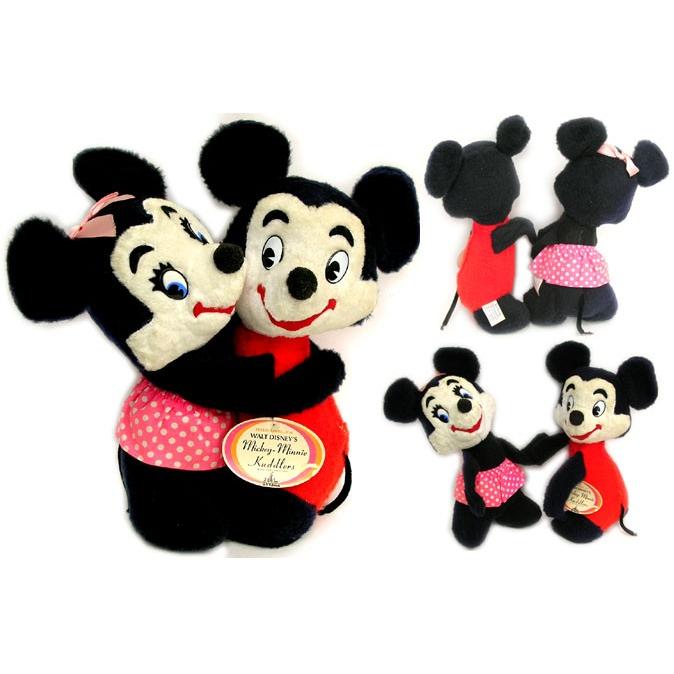 ミッキー&ミニー 抱きつきぬいぐるみ ヴィンテージ ディズニー : FAR