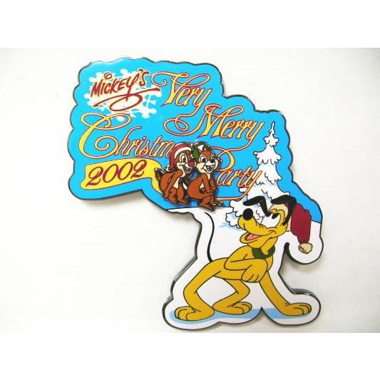 3409.昔の海外ディズニーワールドピン クリスマス プルート チップと