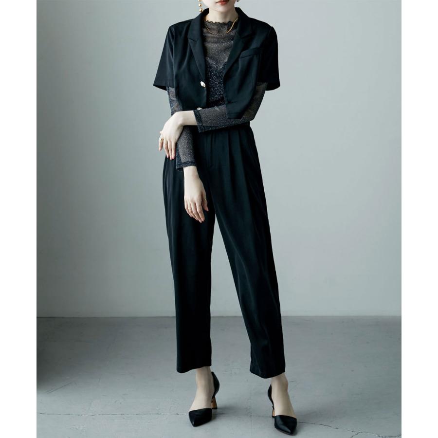 etoll.（エトル） 3piecesジャケット＆パンツセットアップドレス