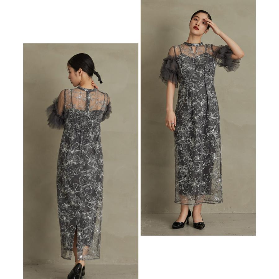 niana（ニアナ） スパンコール刺繍レースドレス パーティードレス 結婚