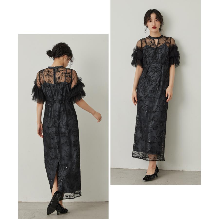 niana（ニアナ） スパンコール刺繍レースドレス パーティードレス 結婚