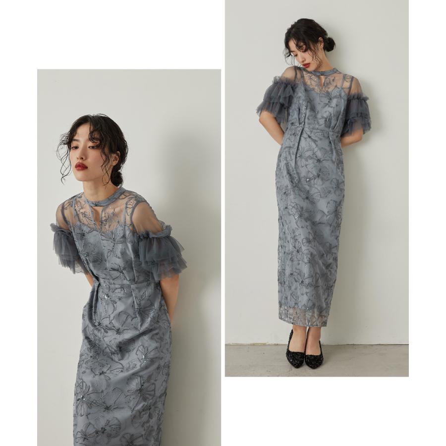 niana（ニアナ） スパンコール刺繍レースドレス パーティードレス 結婚