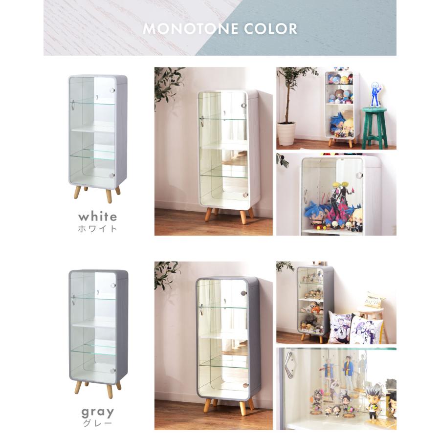 東谷 フィギュアケース 大型 可動棚 背面鏡 ミラー 鏡 収納