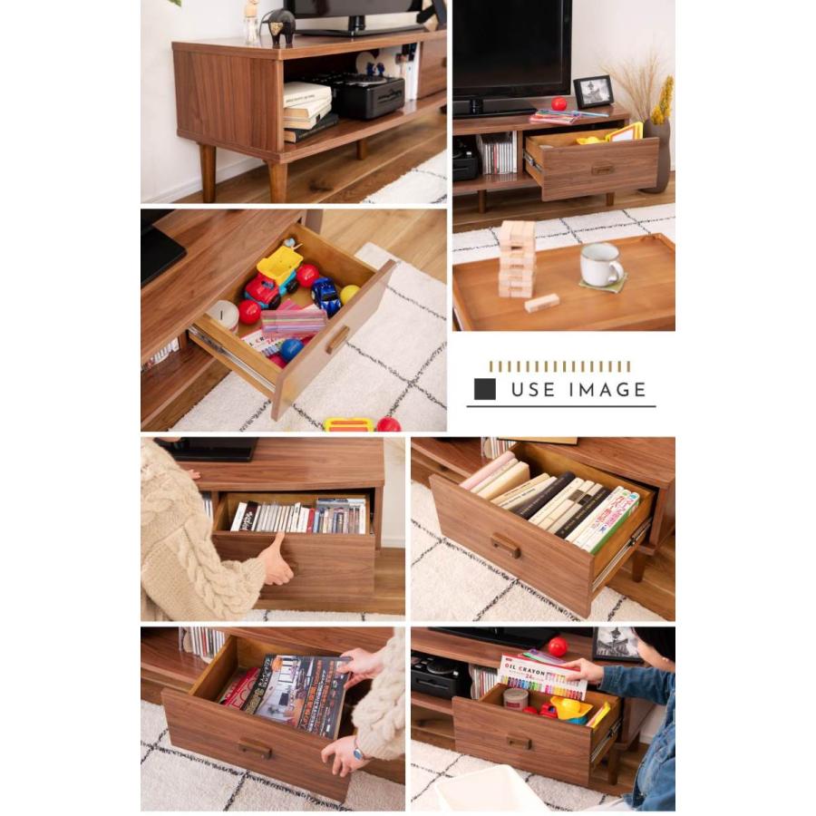 東谷 ローボード 引き出し付き 幅120 テレビボード 収納 シンプル 木製