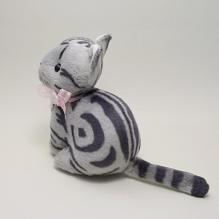 猫ぬいぐるみ「ねこにゃ」アメリカンショートヘアシルバータビー