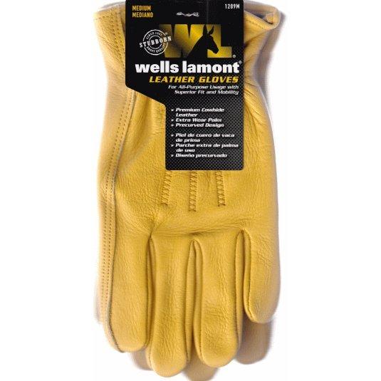 Wells Lamont イエロー 作業用 革手袋 材質 牛革100％ 寸法約22.3cm
