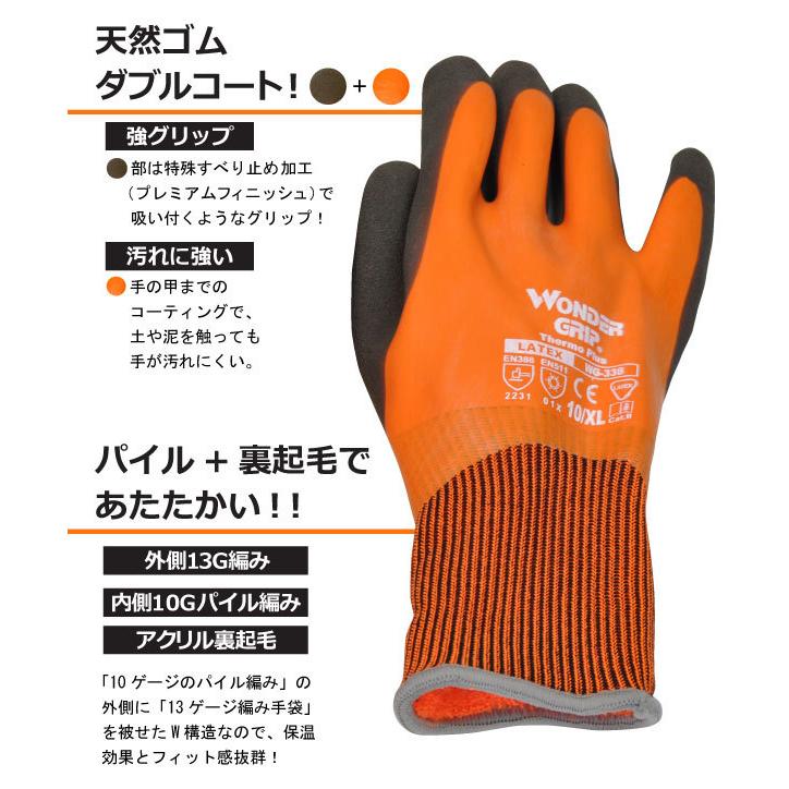 WONDERGRIP 作業用防寒手袋 メンズ レディース S-XLサイズ 即日発送可