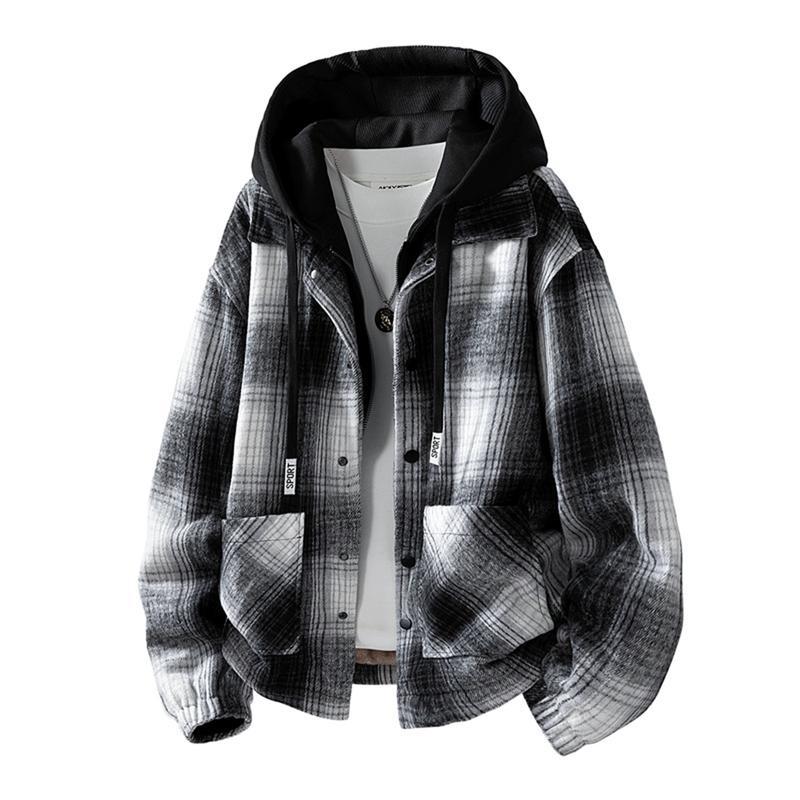 チェック柄シャツジャケット 裏ボア ブルゾン メンズ 裏起毛ジャケット