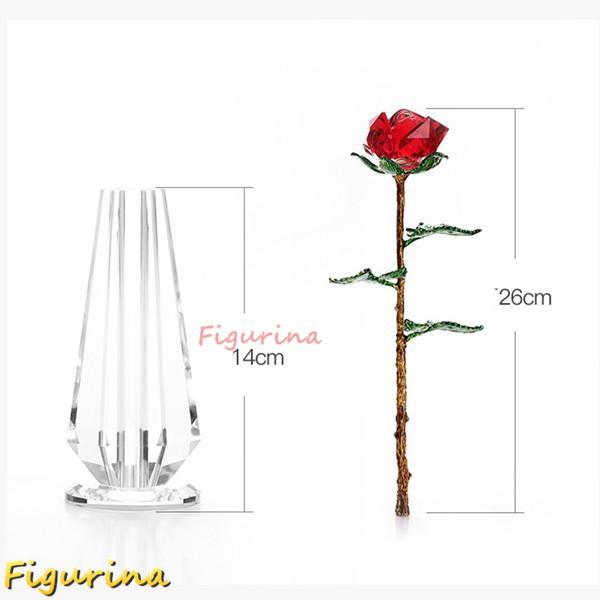 クリスタルガラス 水晶 k9 永遠の花 枯れない花 水晶花 バラ 薔薇