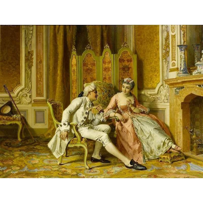 イタリア 額絵 貴族柄 ゴールドリーフ ローズ アンティーク FAL-15-2