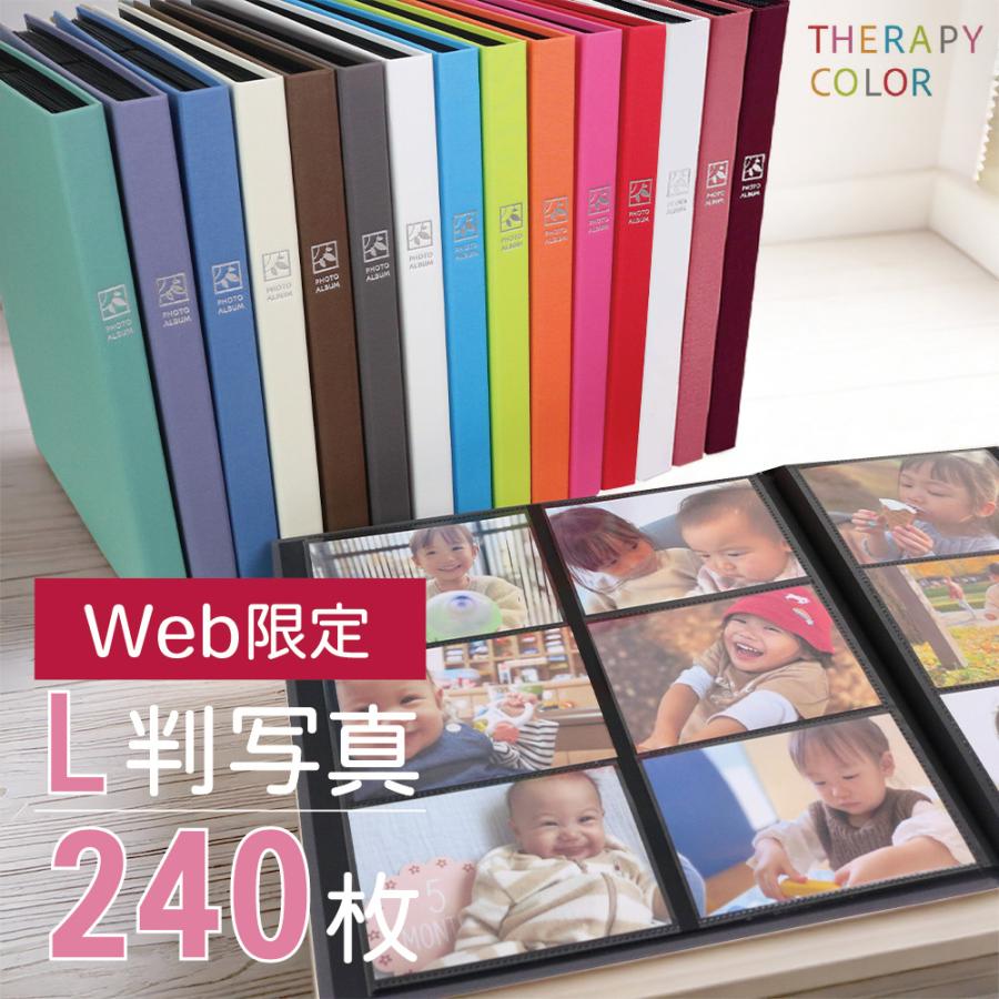 ナカバヤシ アルバム 大容量 見開き12ポケット L判240枚収納 セラピー