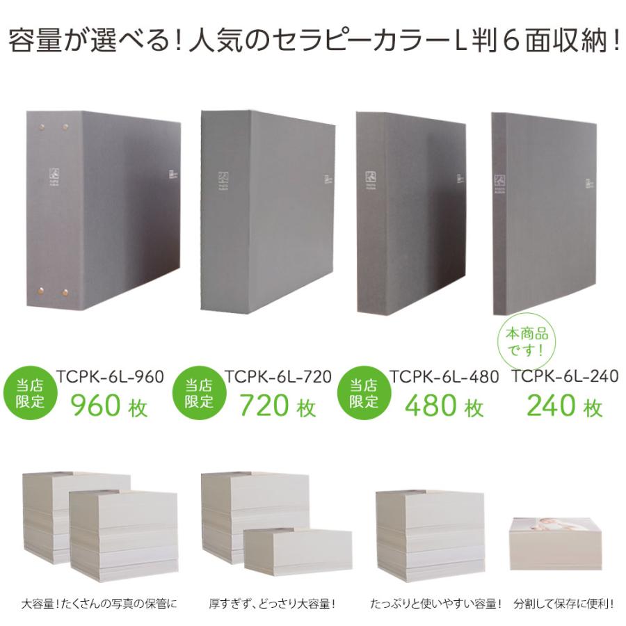ナカバヤシ アルバム 大容量 見開き12ポケット L判240枚収納 セラピー