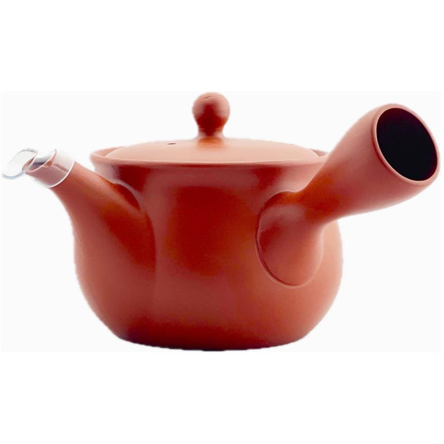 急須 常滑焼 朱泥 ファインアミ急須 340ml 里山窯 機能性茶漉し