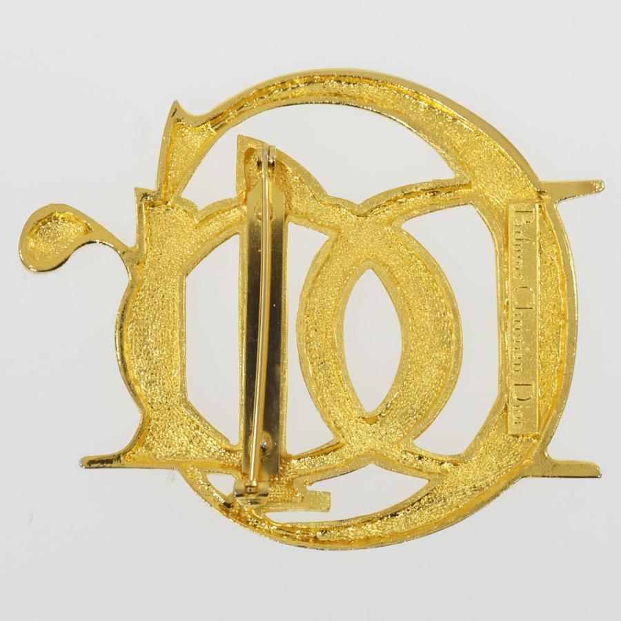 Christian Dior ゴールド エンブレムロゴ ブローチ 【公式通販】