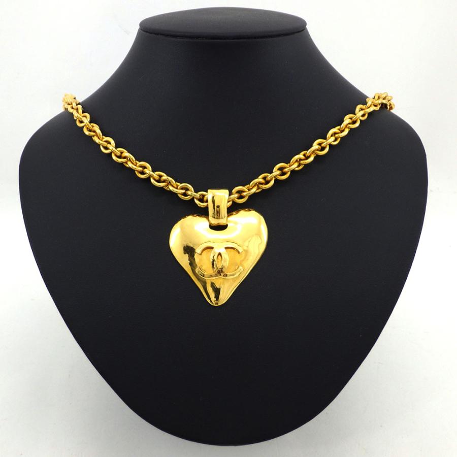 CHANEL（シャネル） ココマーク ハート ネックレス 93/P ゴールド