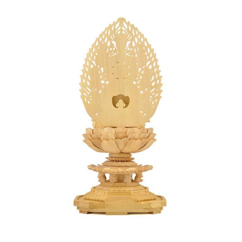 福和屋 仏像 曹洞宗 臨済宗 禅宗 釈迦如来像 柘植八角台座 飛天光背